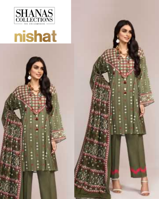 Nishat Linen Winter 2020 Printed Khaddar Unstitched 2 Piece Suit