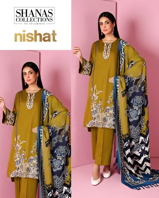 Nishat Linen  Printed Cambric Unstitched 2 Piece Suit