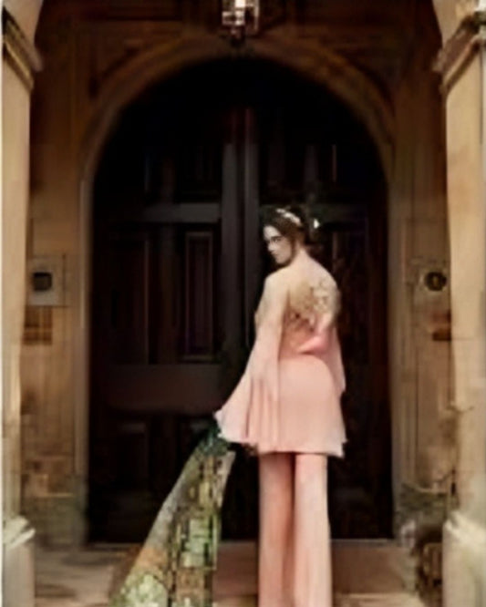 Tabassum Mughal Luxury Lawn Collection  Embroidered Net & Digital Silk Unstitched 3 Piece Suit