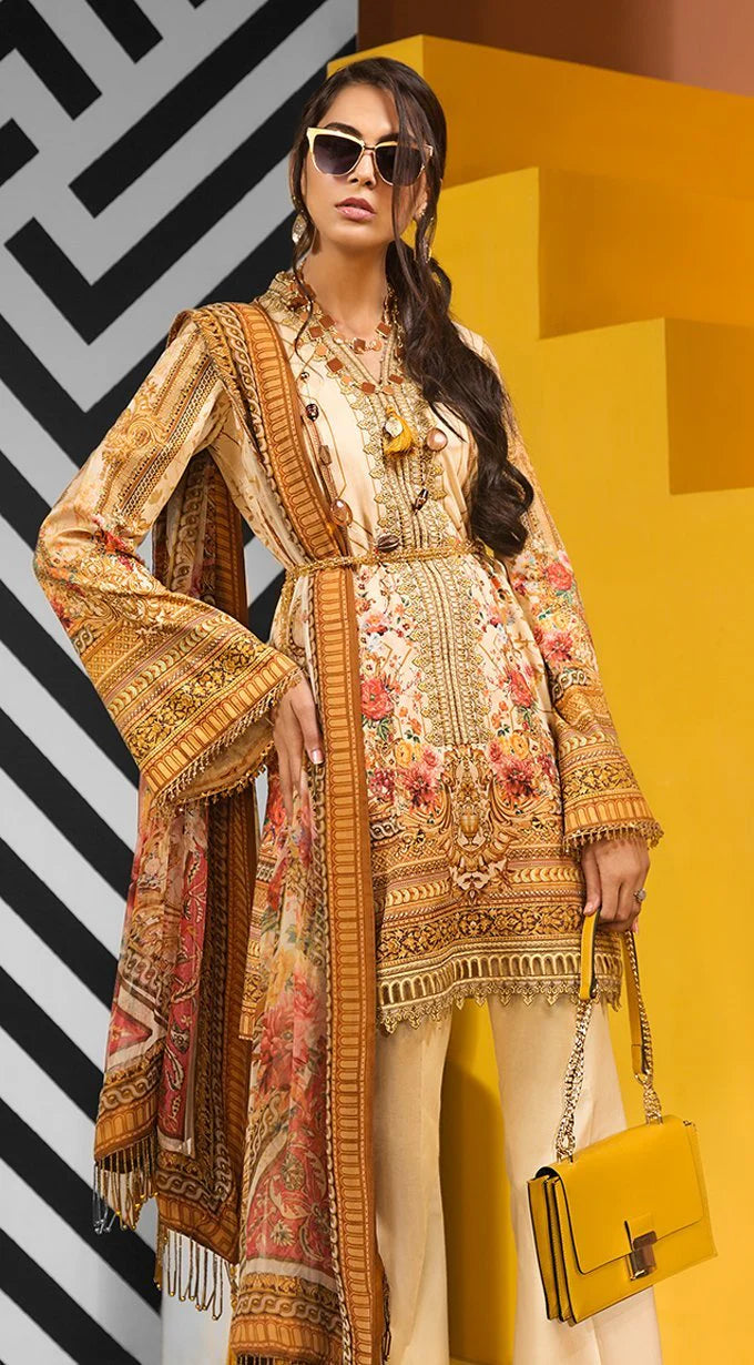 Anaya Viva Lawn 10B Maria Embroidered Unstitched 3 Piece Suit