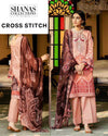 Cross Stitch Tangerine Bluff Tabeer Embroidered Unstitched 3 Piece Suit