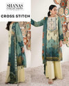 Cross Stitch Wasabi Woodland 3-piece cotton unstitched suit with green forest print