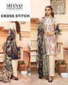 Cross Stitch Marzipan Mehek Cotton Satin Unstitched 3 Piece Suit