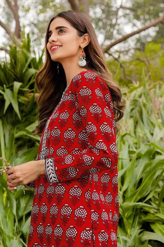 Gul Ahmed 1PC Unstitched Printed Lawn Fabric SL-885 B