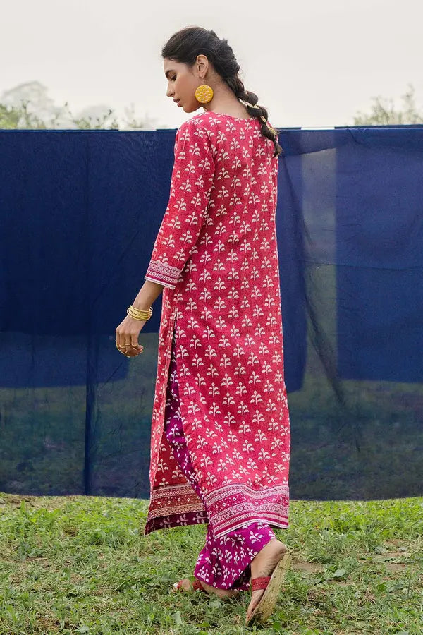 Gul Ahmed 1PC Unstitched Printed Lawn Fabric SL-895 A