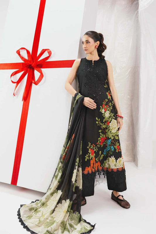 MariaB Basic 3 Pc Unstitched Embroidered Lawn Suit 12B