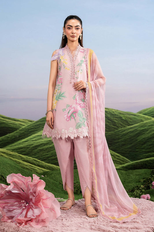 MariaB Basic 3 Pc Unstitched Embroidered Lawn Suit 04A