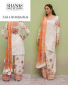 Zara Shahjahan D23-4A Embroidered Lawn Unstitched 3 Piece Suit